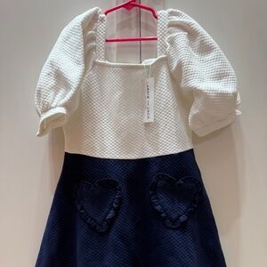 Janie and Jack Girls Quilted Heart Pocket Dress